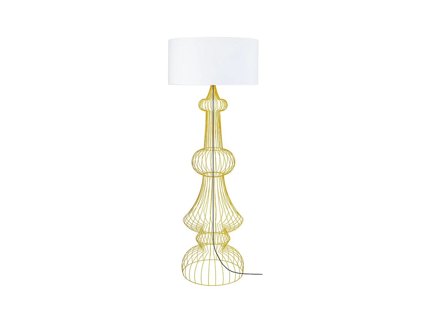 Lampadaire TOSEL ,métal,Doré ,H170xD60xP60cm