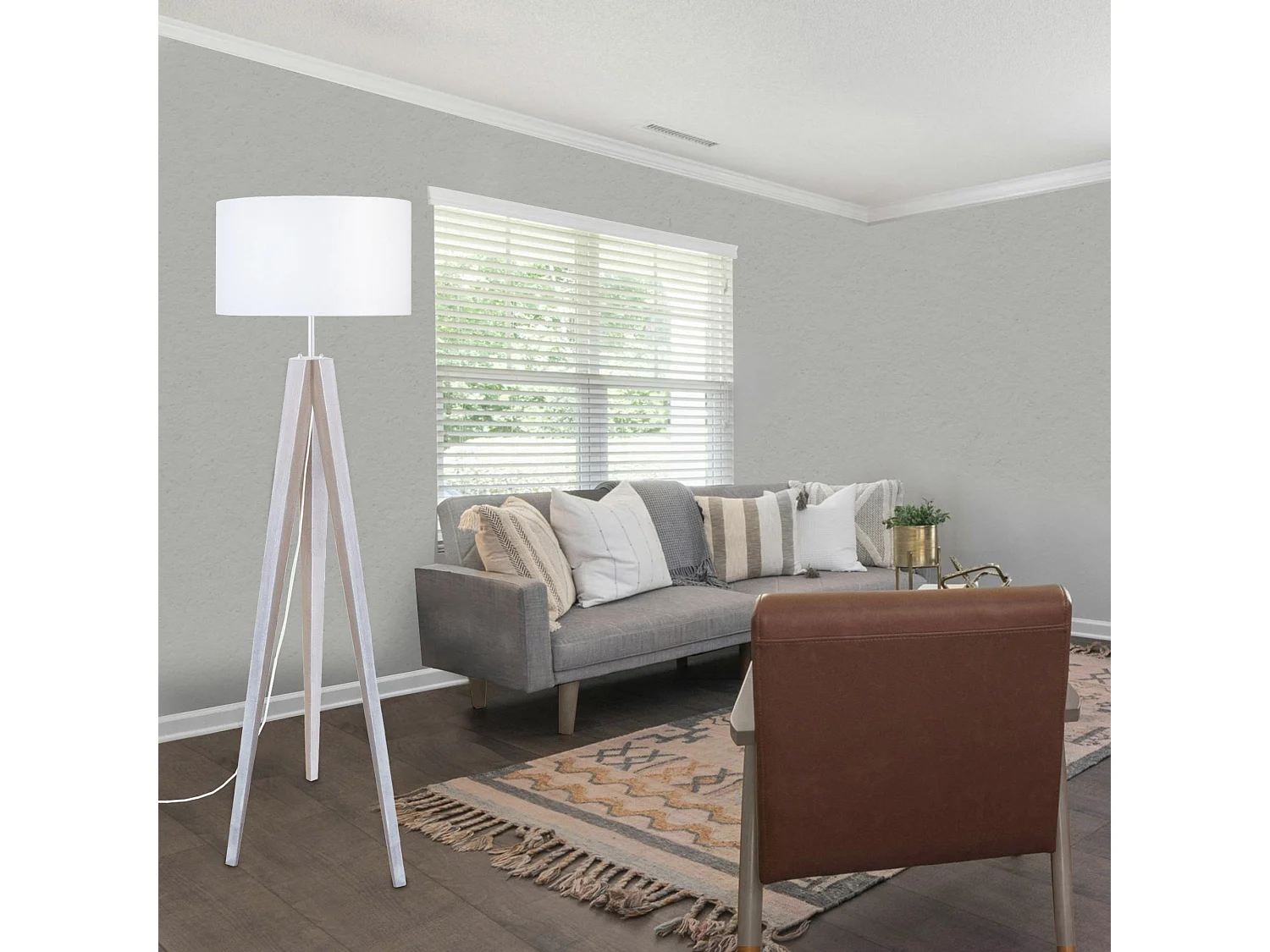 Abajur TOSEL CYLINDRIQUE 40 tecido cilindro anis D40 x H22  cm