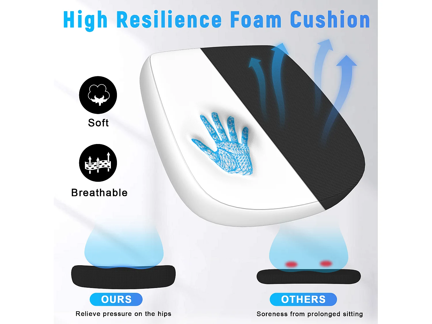 Chaise de bureau ergonomique avec support lombaire, accoudoirs réglables, chaise pivotante avec dossier respirant pour le bureau