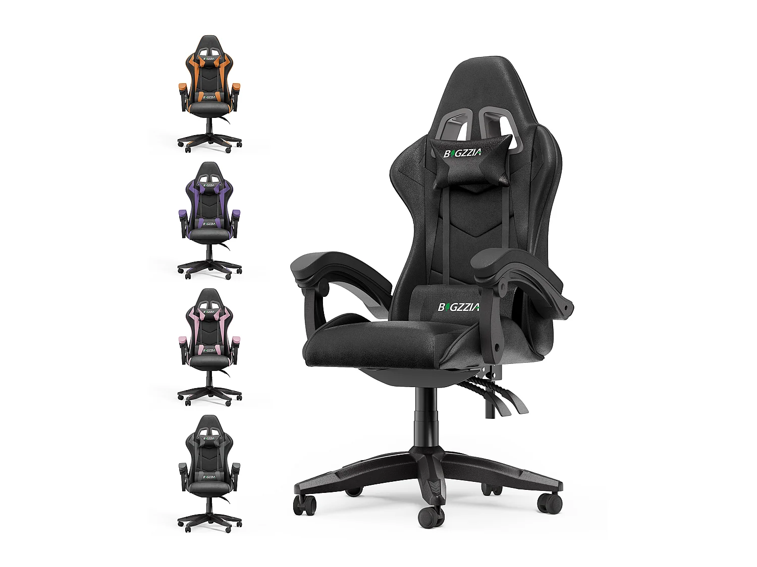 Cadeira de gamã e escritório Ergonomic Computer Desk Chair com apoio de cabeça e suporte lombar