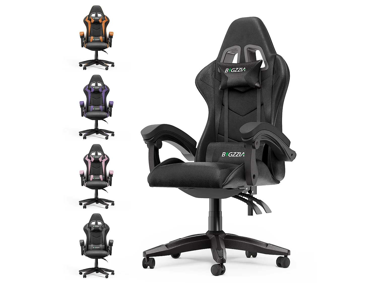 Cadeira de gamã e escritório Ergonomic Computer Desk Chair com apoio de cabeça e suporte lombar