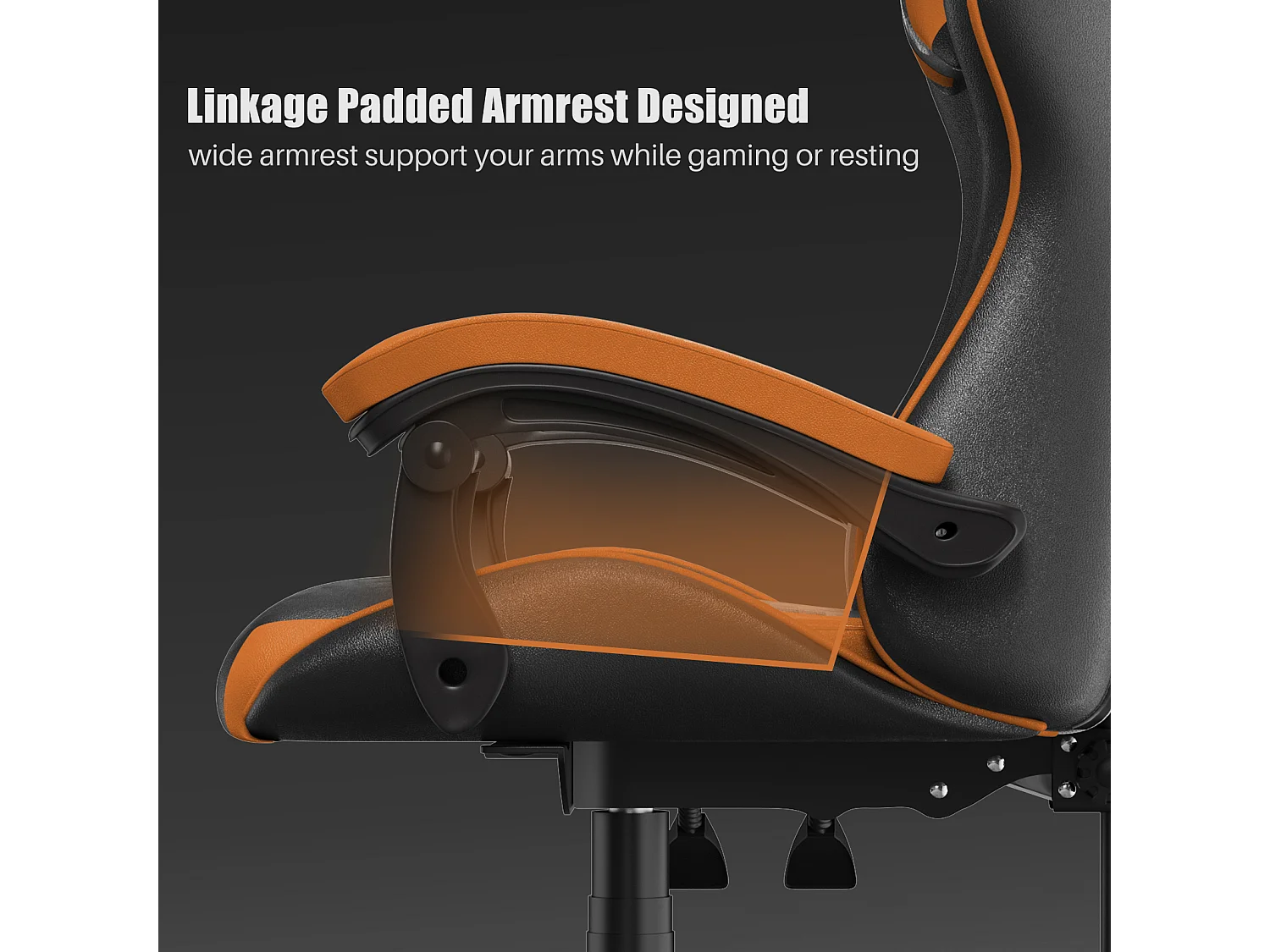 Gaming- en bureaustoel Ergonomische computerbureaustoel met hoofdsteun en lumbale ondersteuning