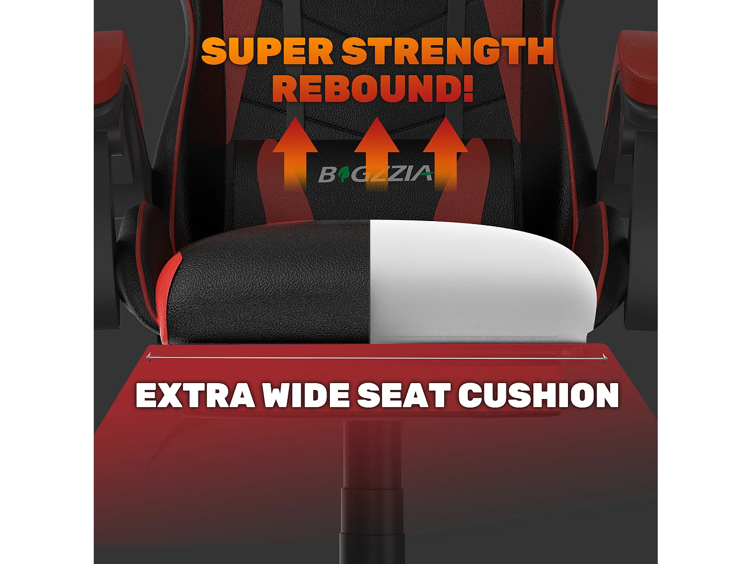 Ergonomische gamestoel met voetensteun, in hoogte verstelbare kantoor- en computerstoel