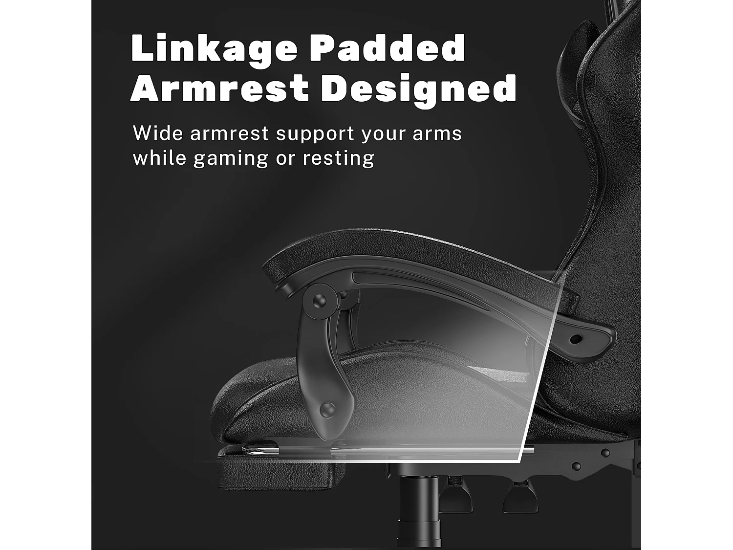 Chaise de jeu ergonomique avec repose-pieds, chaise de bureau et d'ordinateur réglable en hauteur