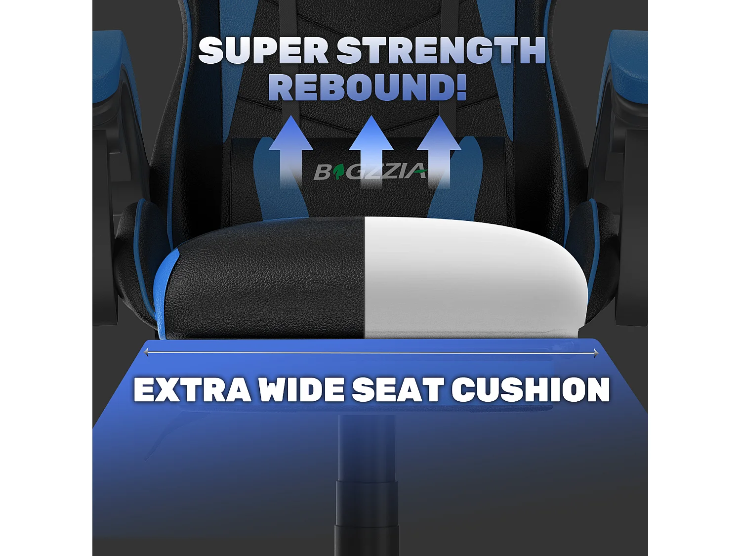 Chaise de jeu ergonomique avec repose-pieds, chaise de bureau et d'ordinateur réglable en hauteur