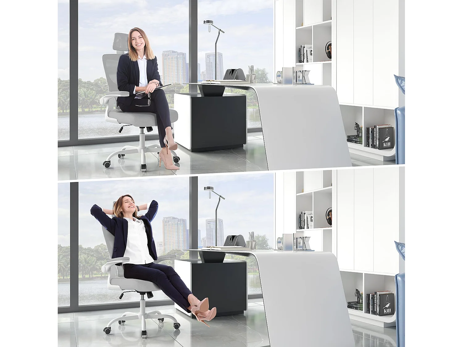 Bureaustoel met schommelfunctie Bestuurdersstoel voor thuiskantoor