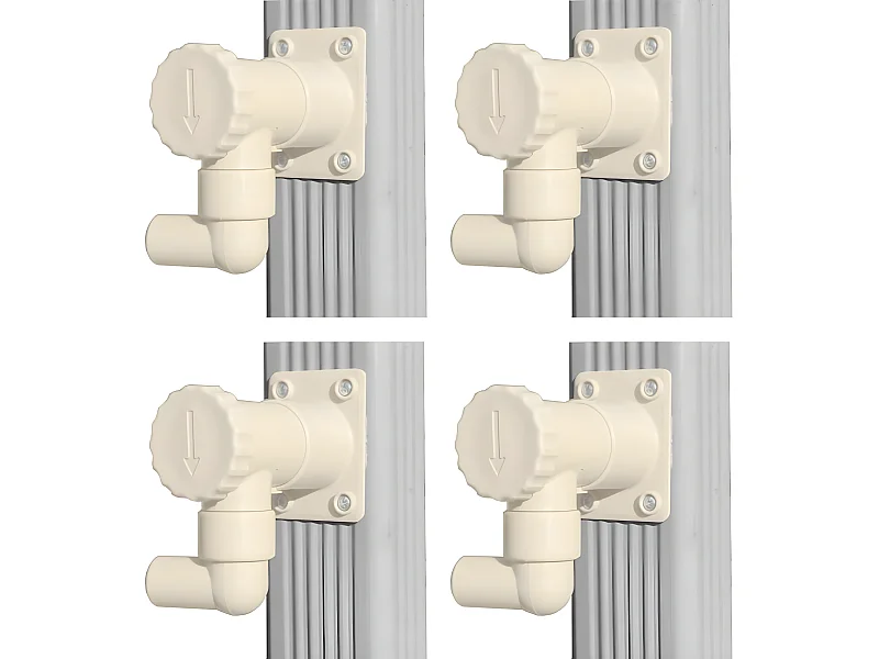 Raccoglitore d'acqua per grondaia rettangolare o quadrata Set di 4