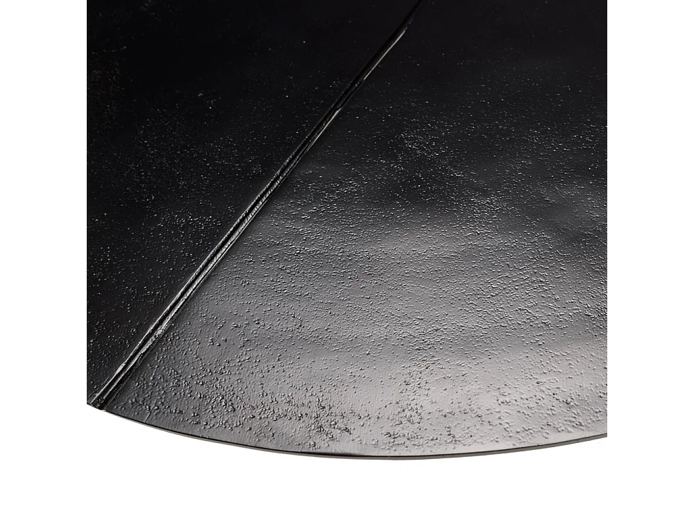 JAMES - Table basse ronde 100x100cm en aluminium noir mat