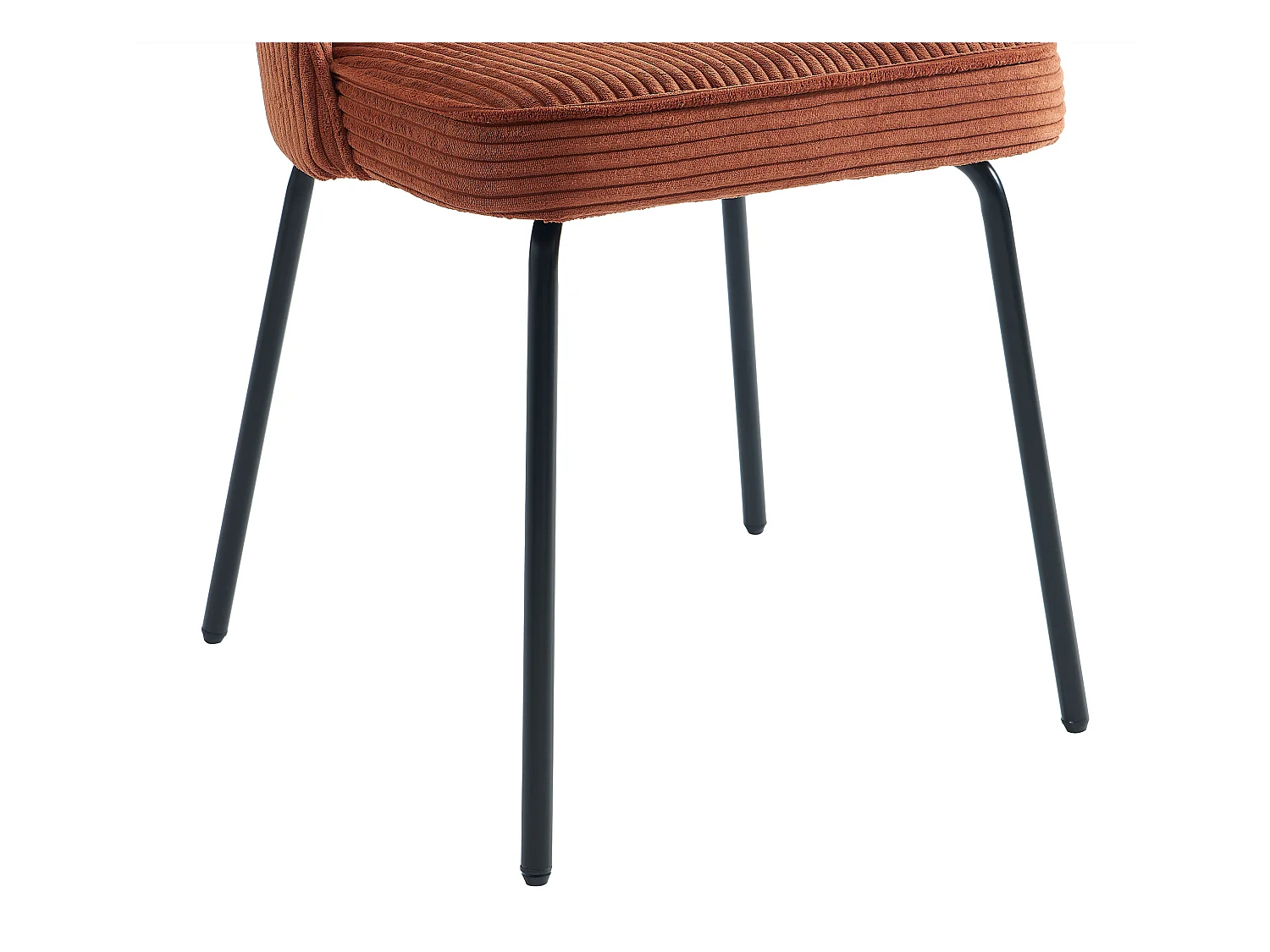 Sæt med 2 stole i fløjl og sort metal - Terracotta - ALPALI