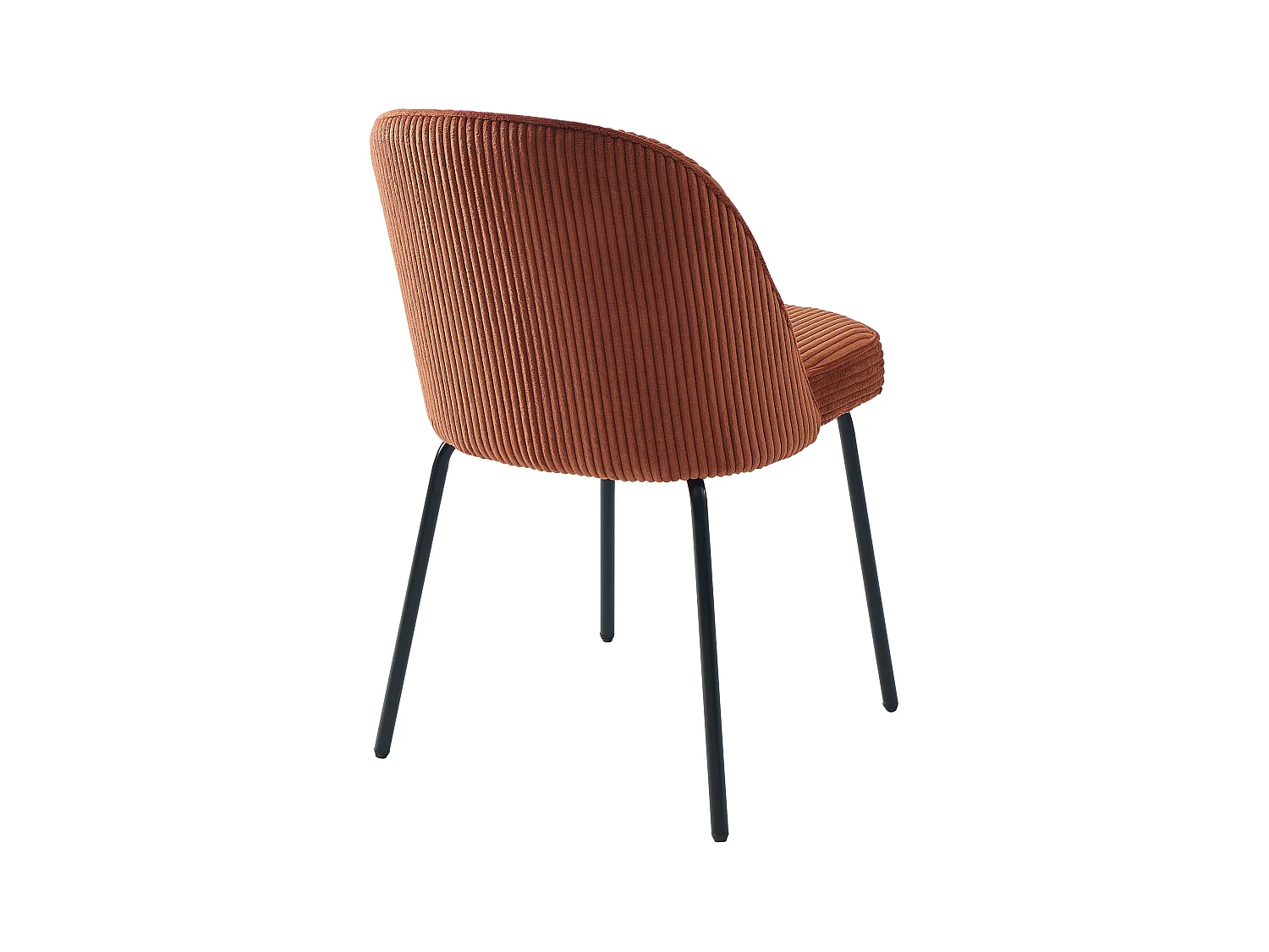 Sæt med 2 stole i fløjl og sort metal - Terracotta - ALPALI