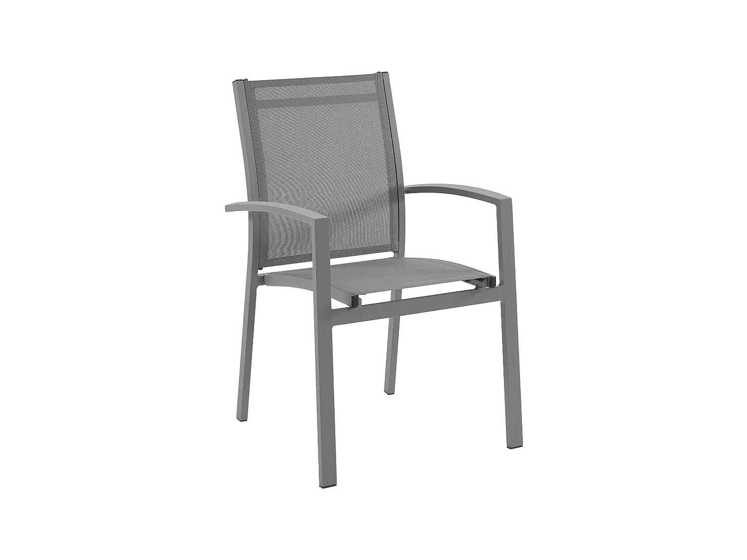 Zestaw 2 składanych foteli ogrodowych z aluminium i tekstylinu - Antracytowy - TELTO marki MYLIA