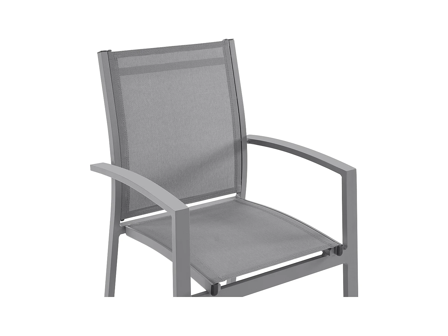 Zestaw 2 składanych foteli ogrodowych z aluminium i tekstylinu - Antracytowy - TELTO marki MYLIA