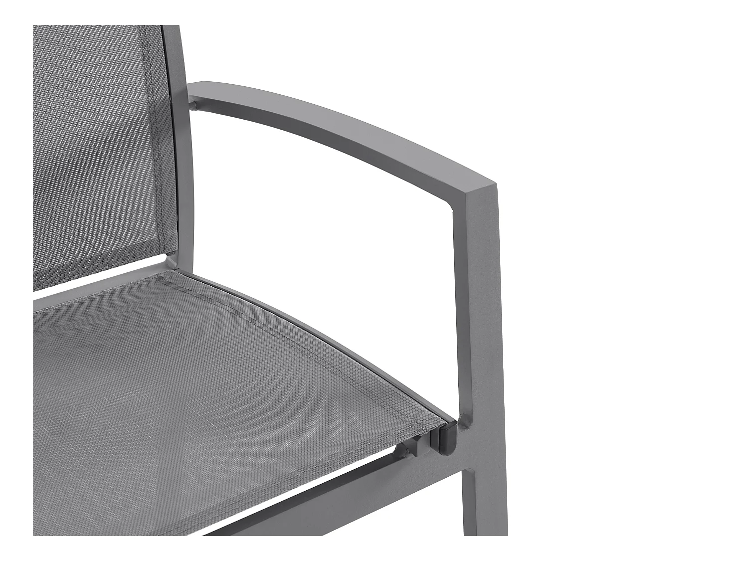 Zestaw 2 składanych foteli ogrodowych z aluminium i tekstylinu - Antracytowy - TELTO marki MYLIA