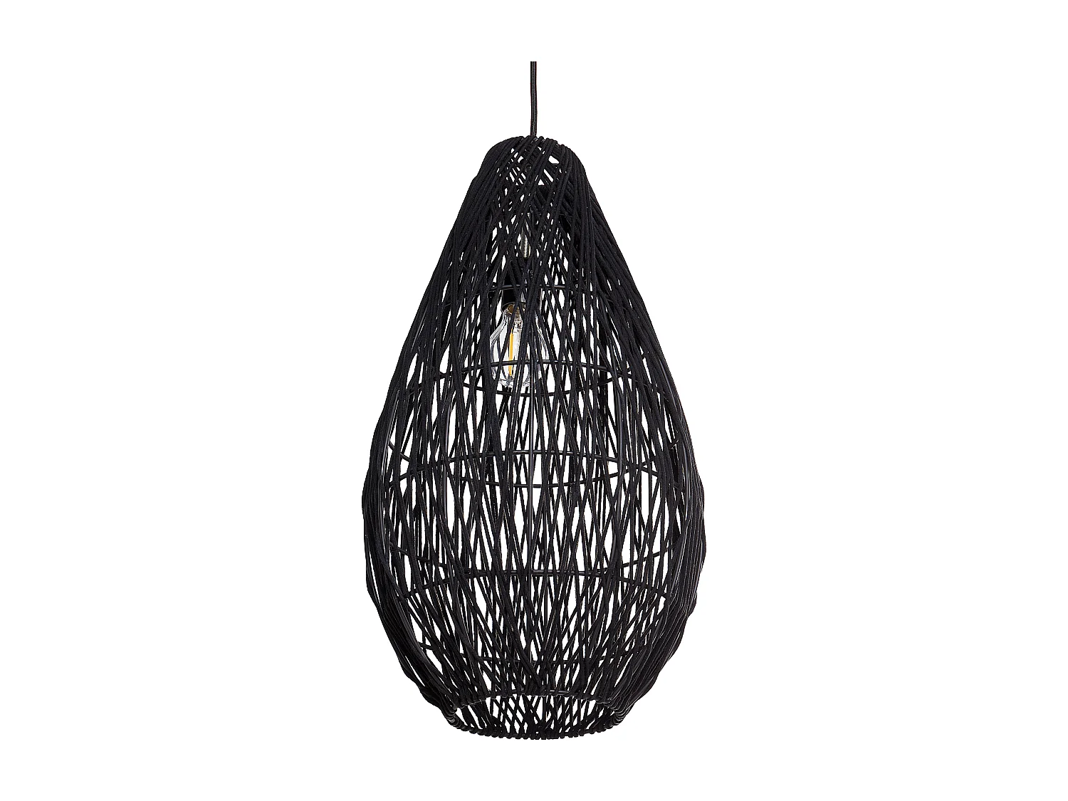 Lampadario ANNOTTO Cotone Nero