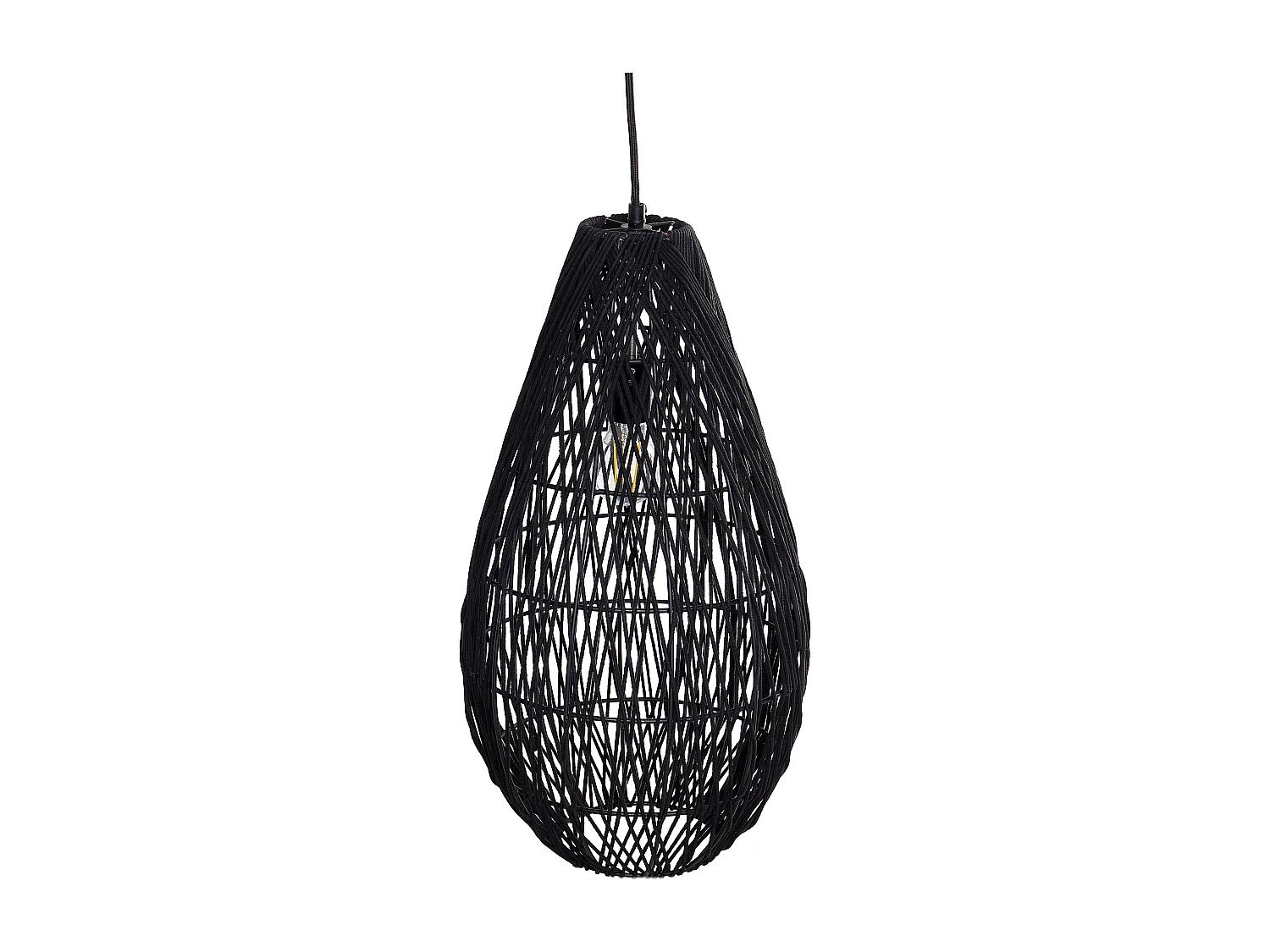 Lampadario ANNOTTO Cotone Nero
