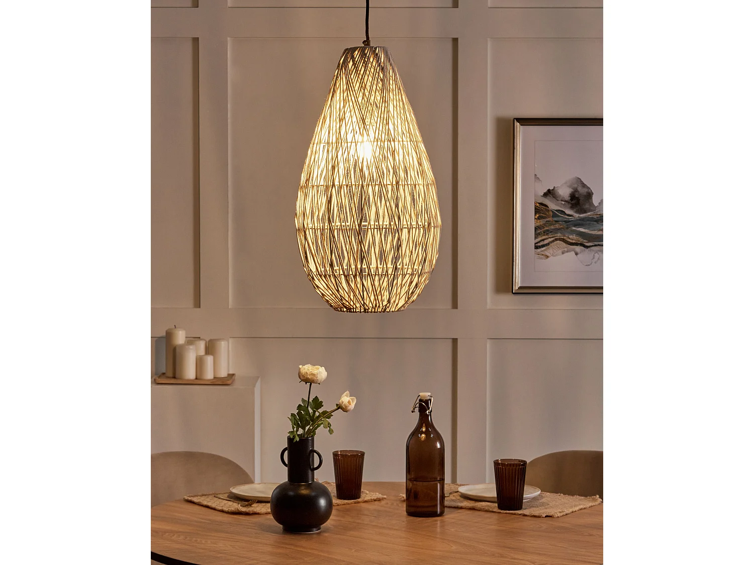 Lampadario ANNOTTO Cotone Beige
