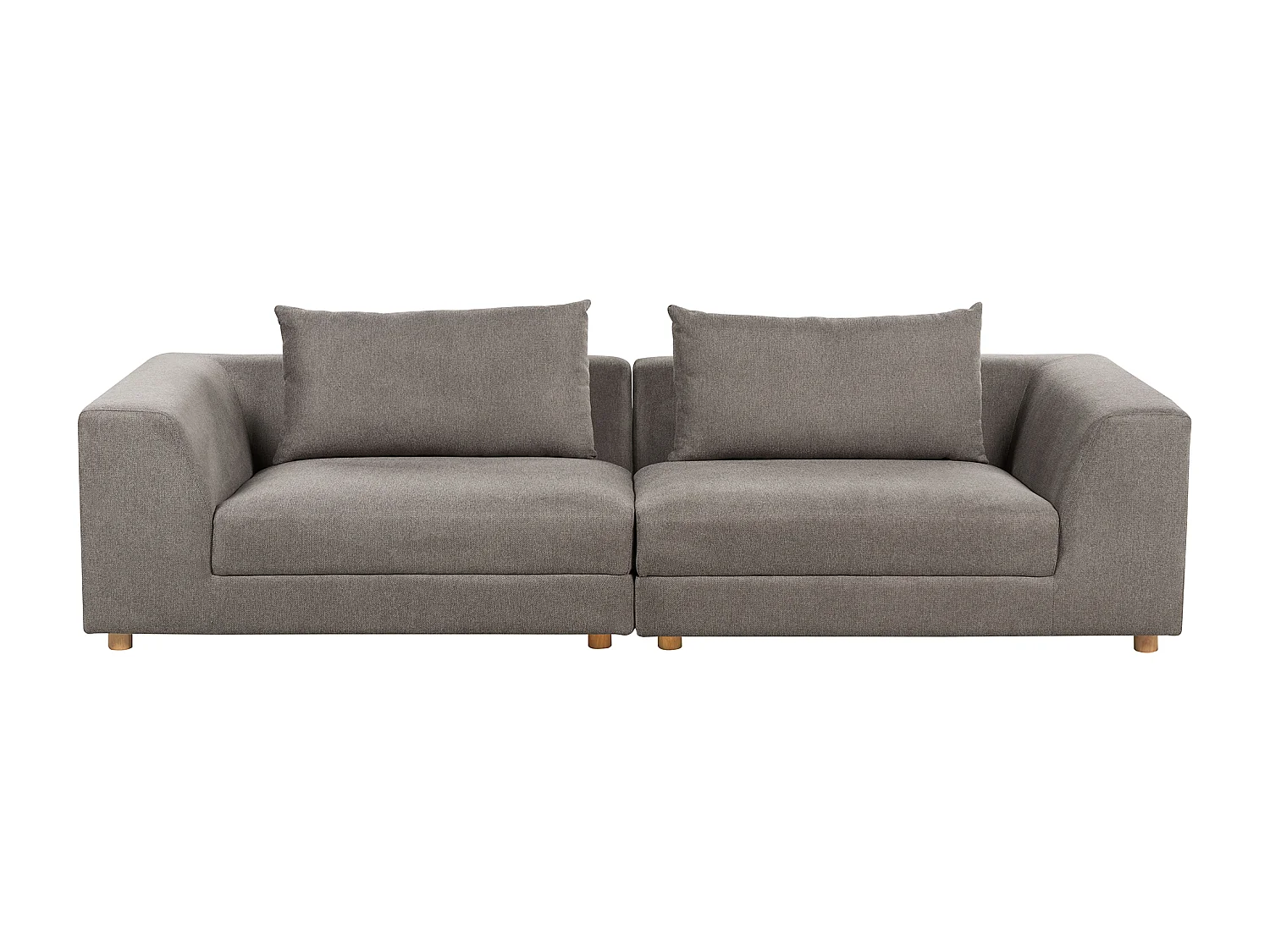 Divano LERMON Tessuto Marrone 3 posti