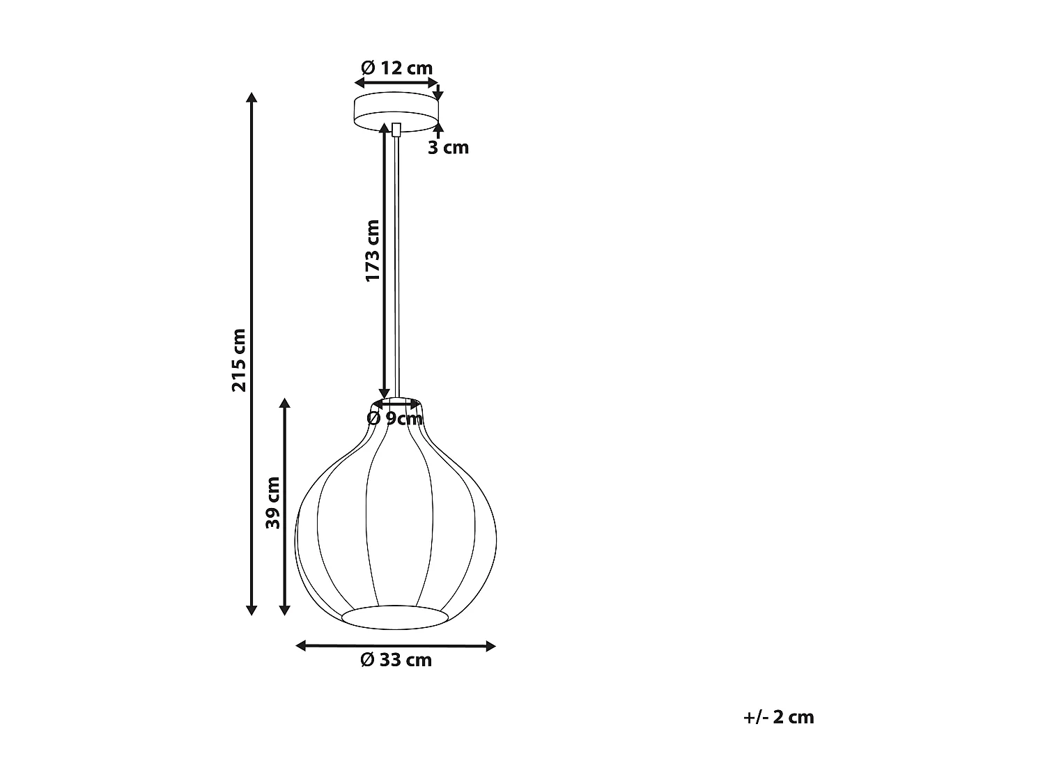 Lampe suspension GUAVA Coton Beige