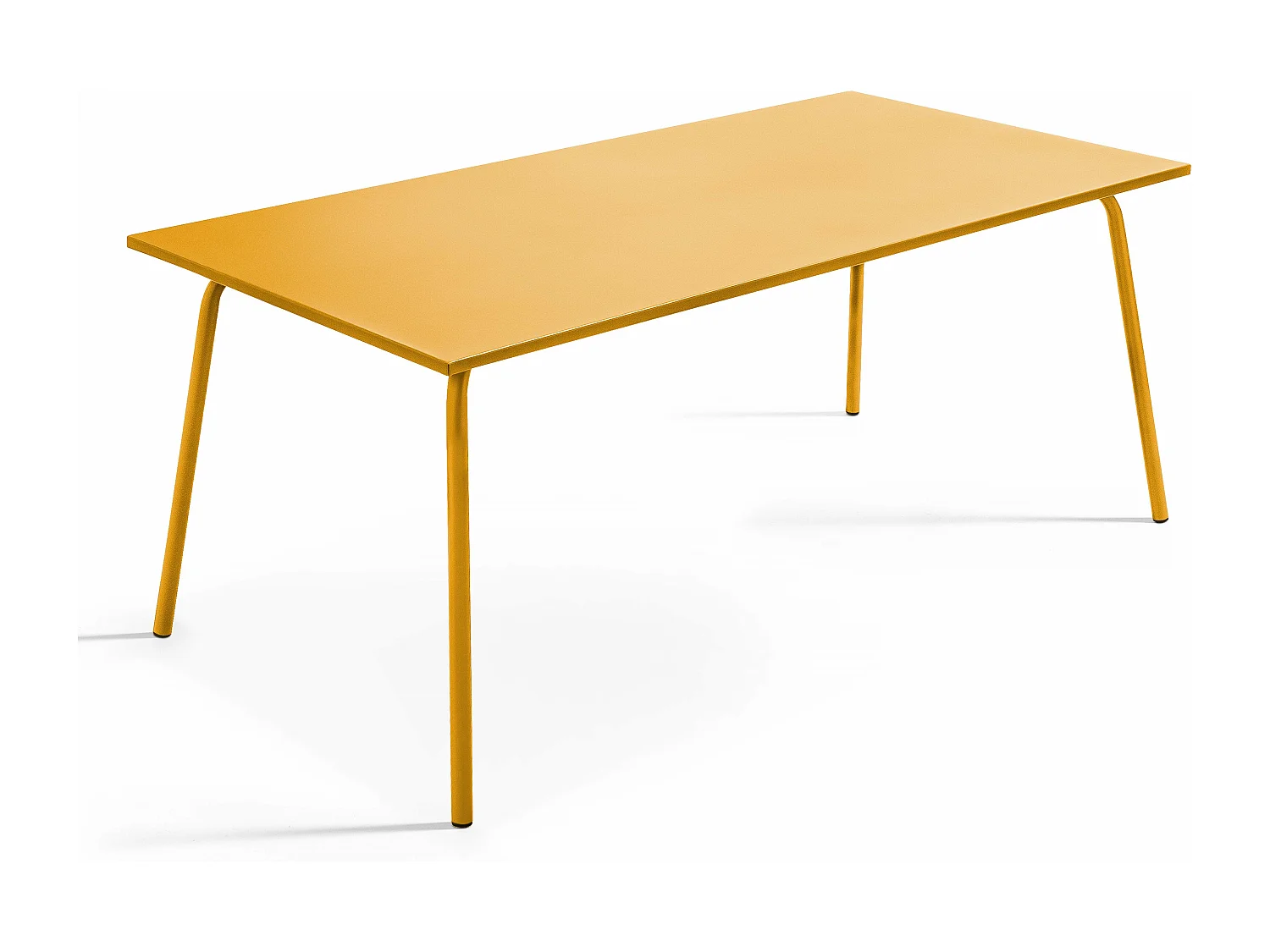 Table de jardin rectangulaire en métal jaune  - Palavas