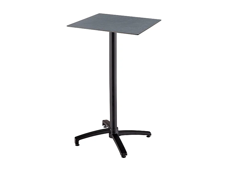 Table haute de terrasse 60 cm inclinable stratifié ardoise gris foncé