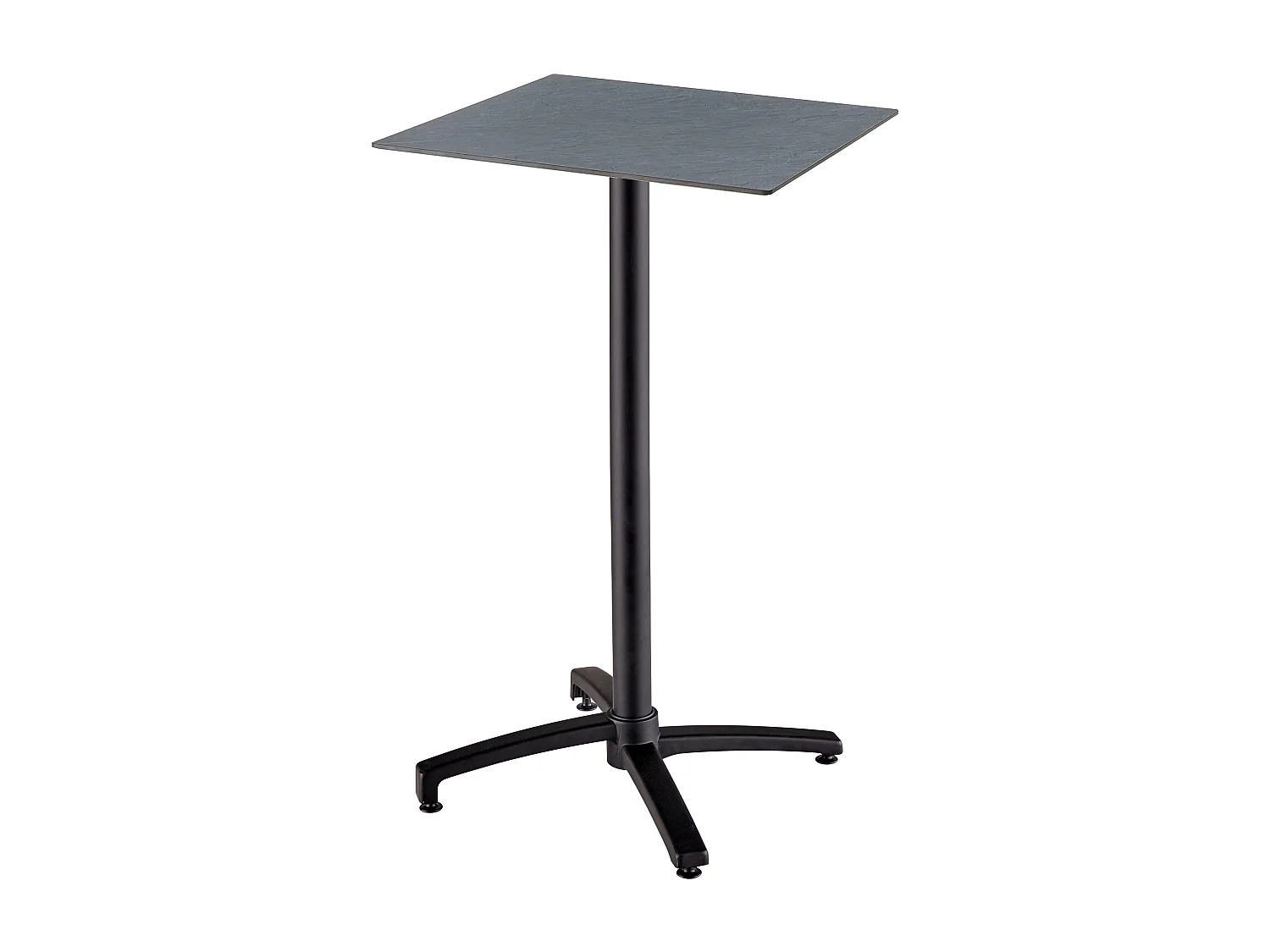 Table haute de terrasse 60 cm inclinable stratifié ardoise gris foncé