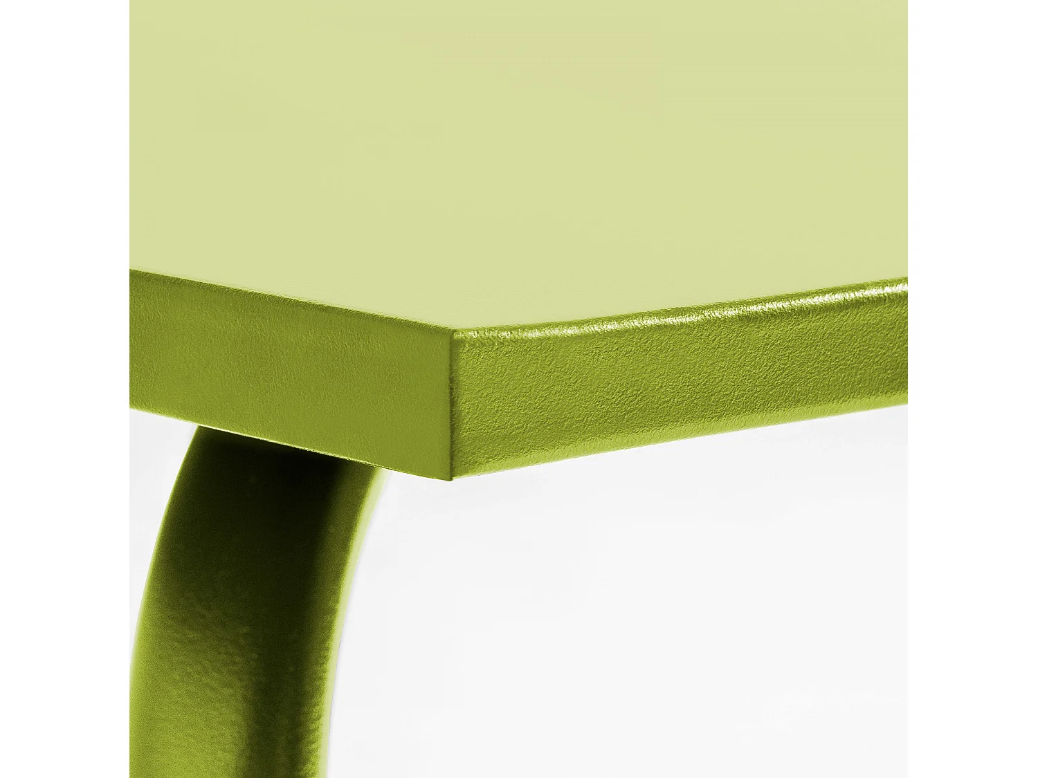 Vierkante groene tuintafel