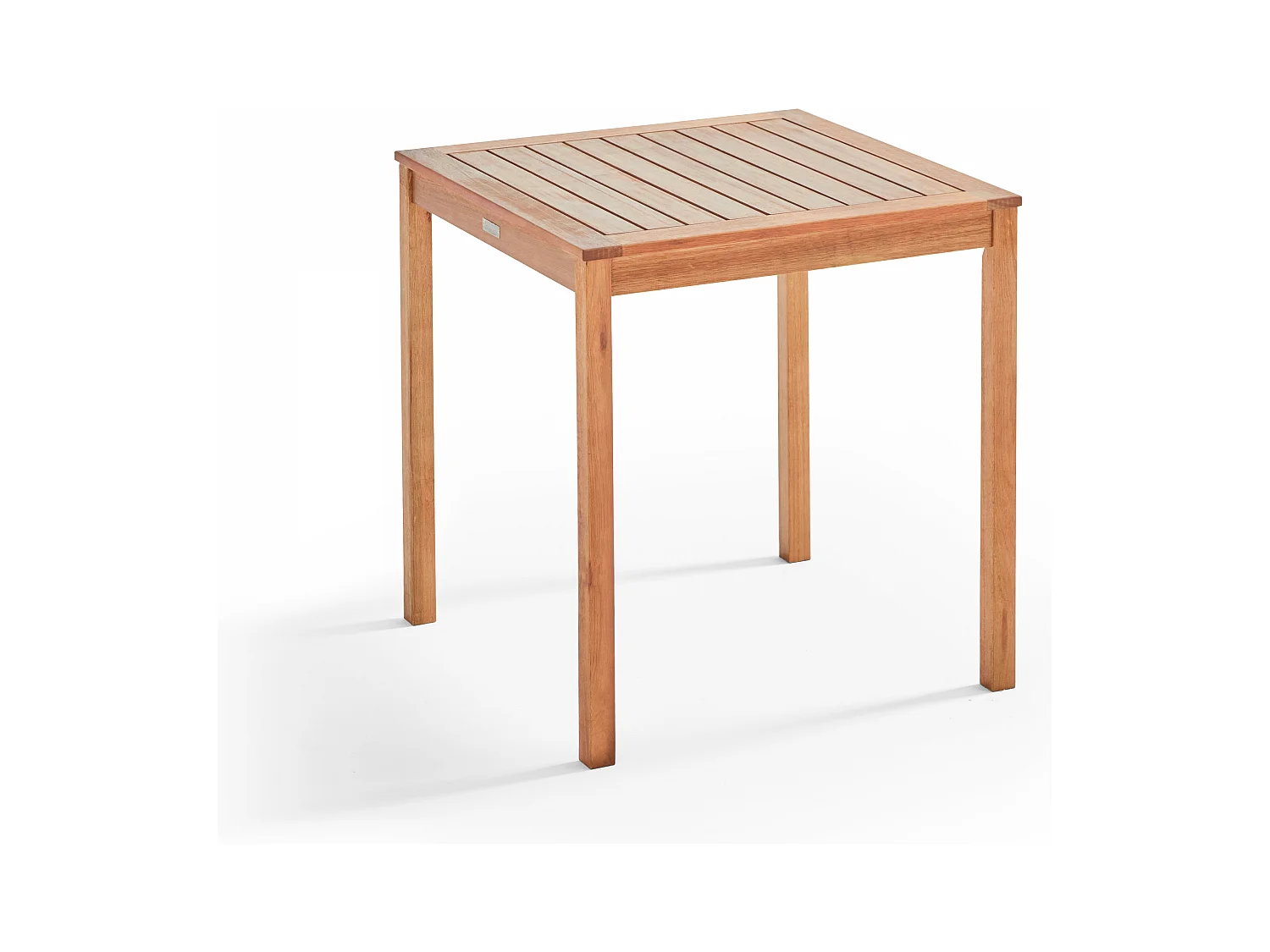 Table bistrot carrée en bois d'eucalyptus