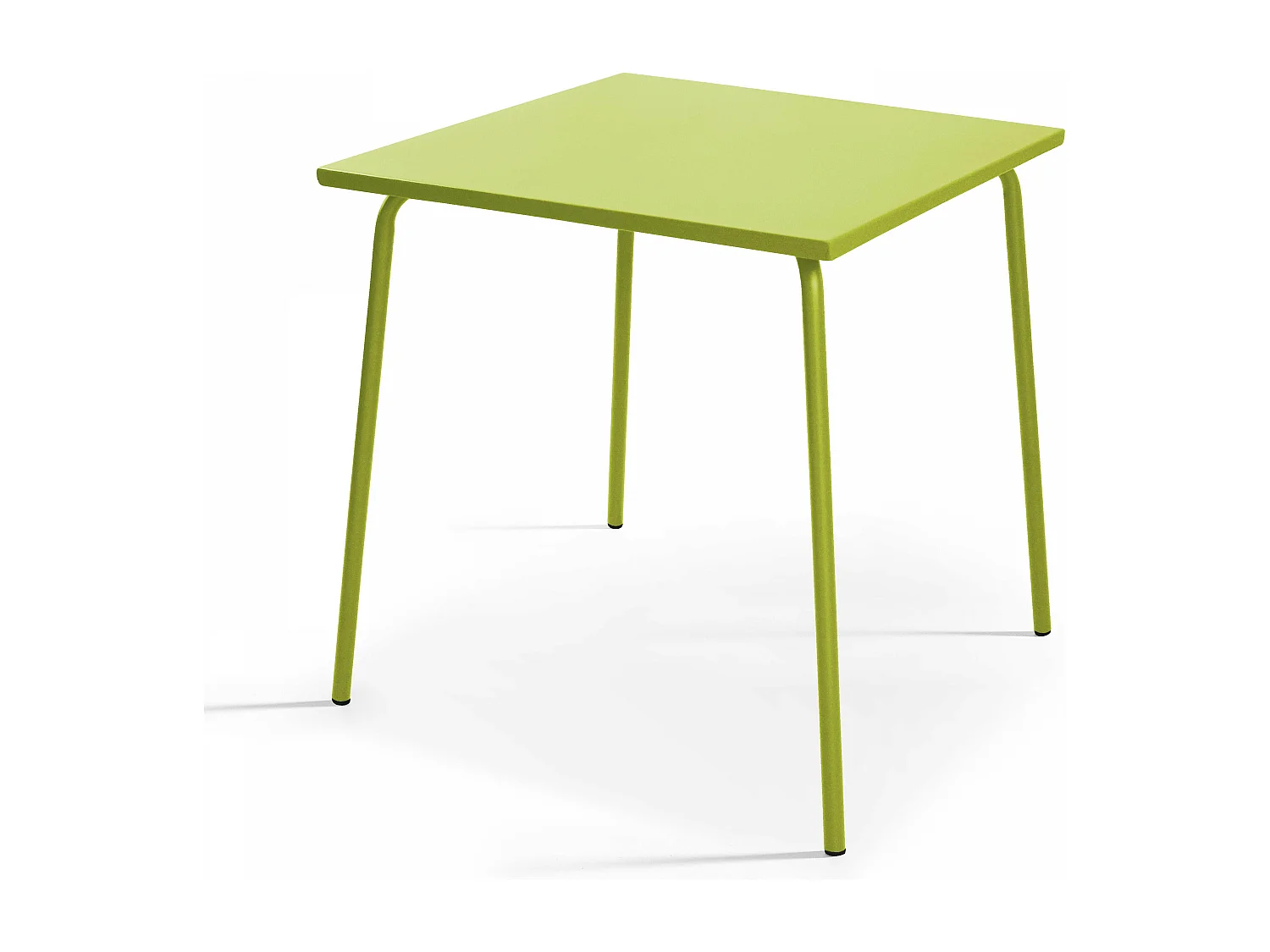 Table de jardin carrée en métal vert - Palavas