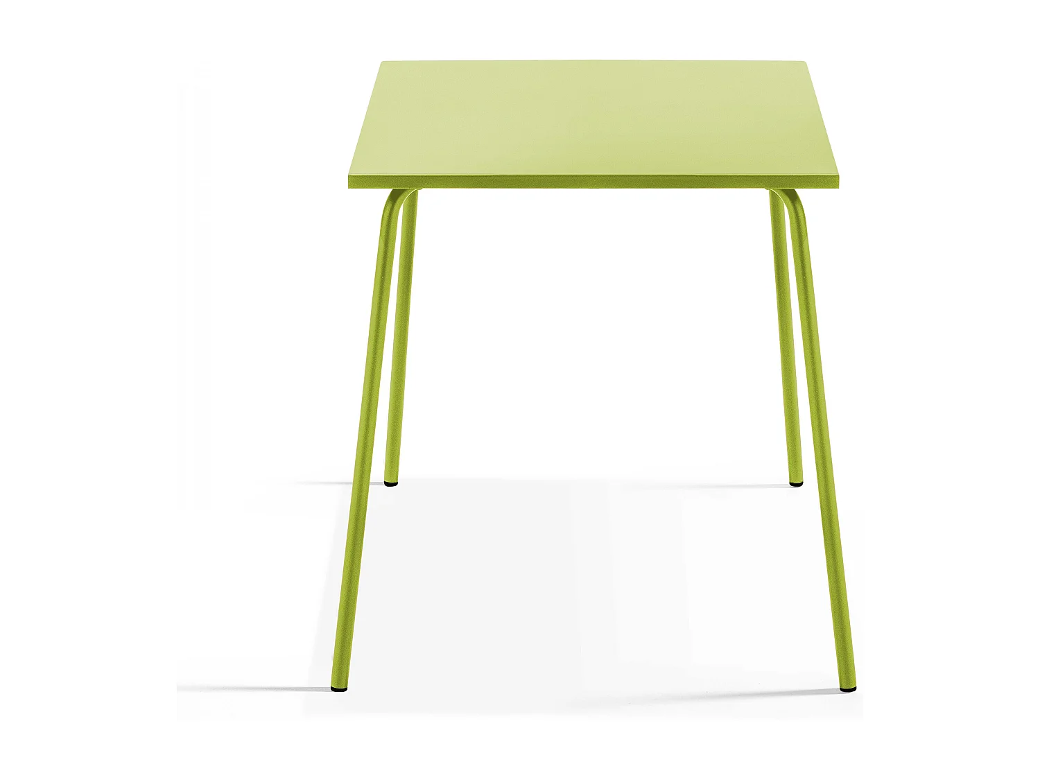 Table de jardin carrée en métal vert - Palavas