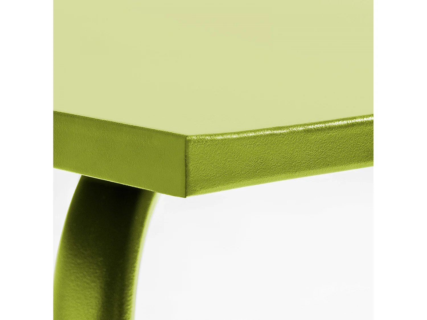 Table de jardin carrée en métal vert - Palavas