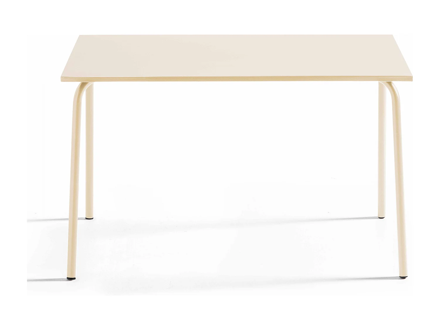 Table de jardin en acier 120 x 70 cm ivoire  - Palavas