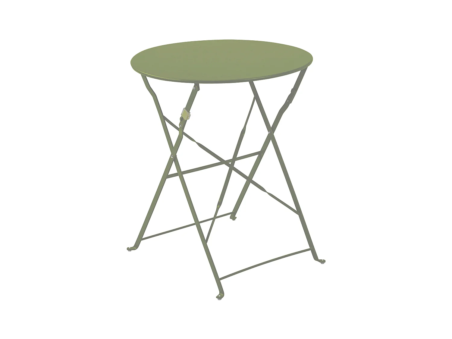 Table pliante en acier vert tilleul