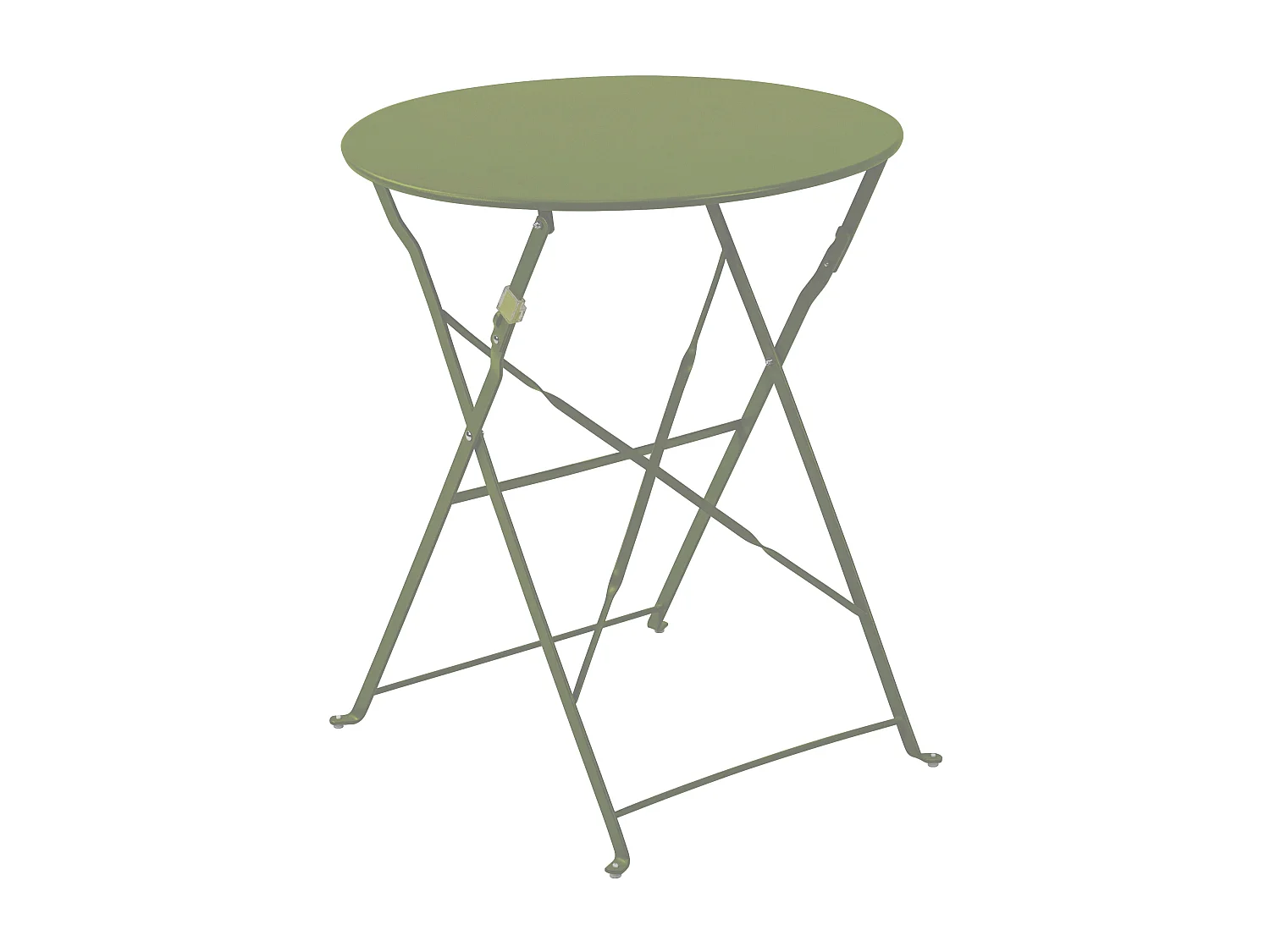 Table pliante en acier vert tilleul