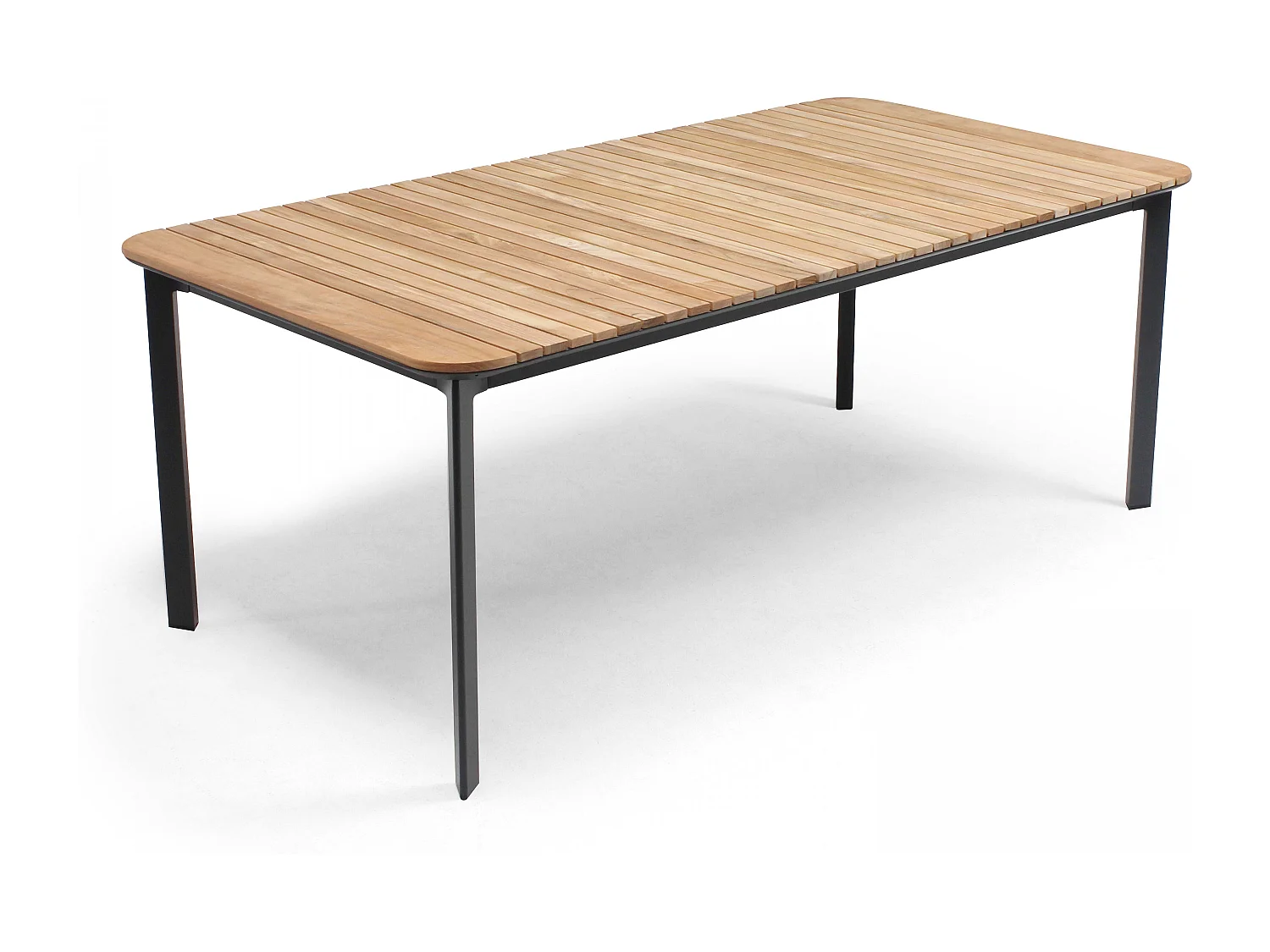 Table de terrasse en aluminium et teck