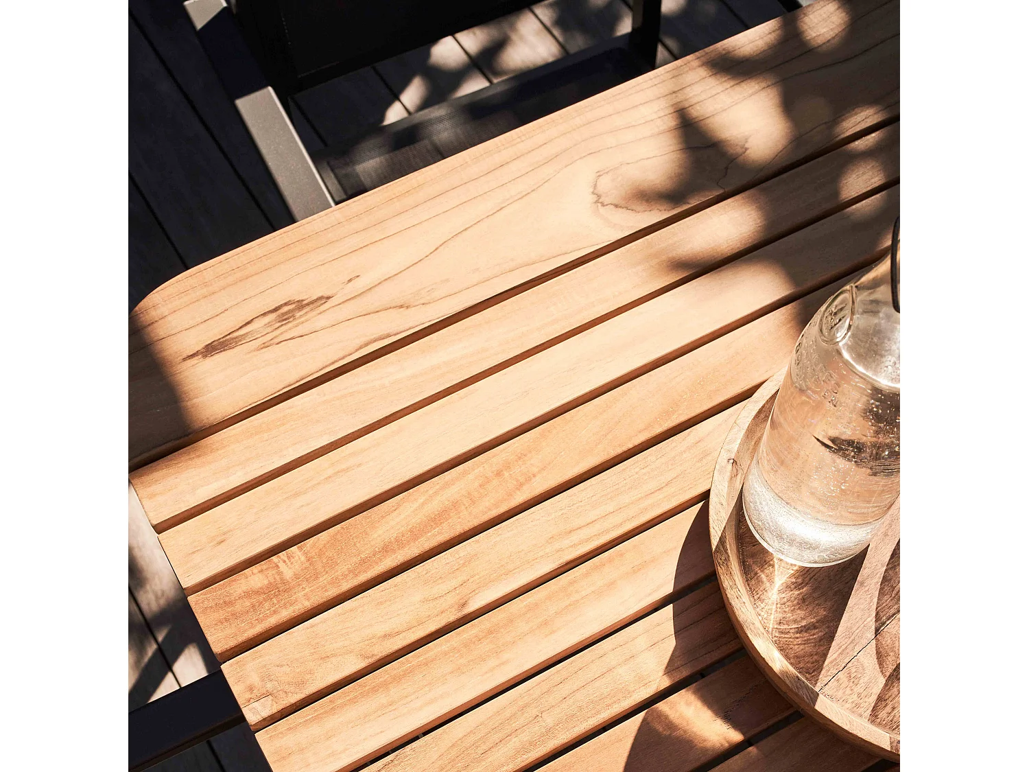 Table de terrasse en aluminium et teck