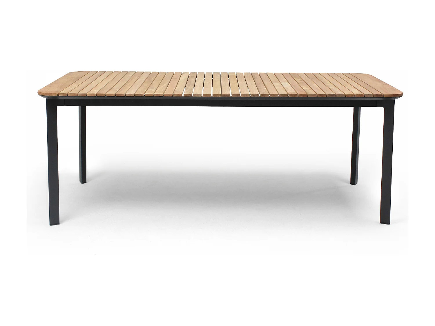 Table de terrasse en aluminium et teck