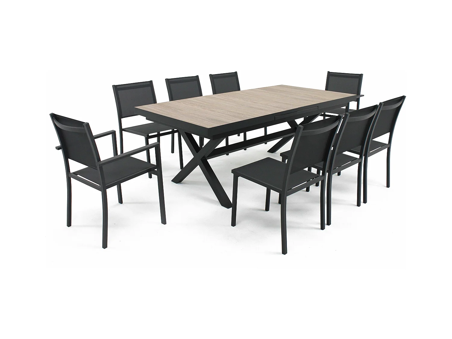 Table extensible 10 places en aluminium et céramique   - Tivoli