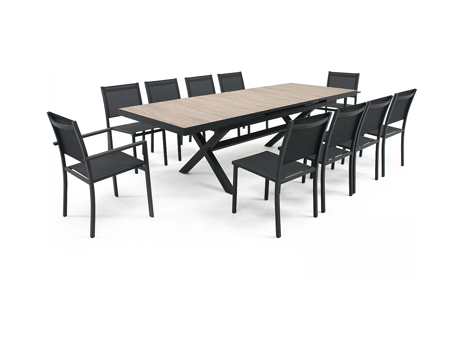 Table extensible 10 places en aluminium et céramique   - Tivoli