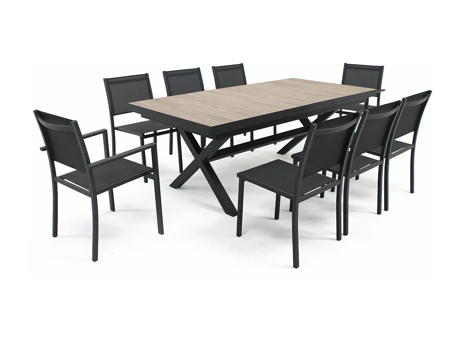 Table extensible 10 places en aluminium et céramique   - Tivoli