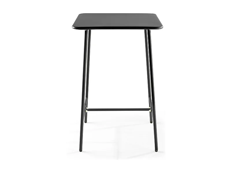 Vierkante bar tafel in antraciet grijs staal
