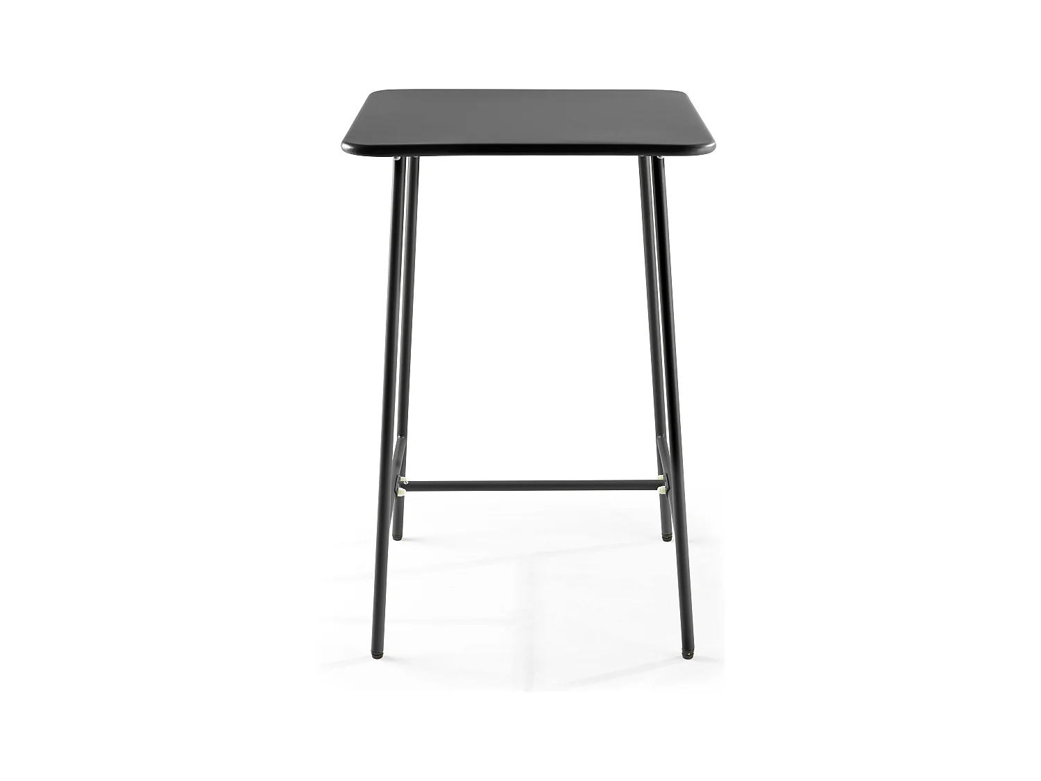 Table de bar carrée en acier gris anthracite - Palavas