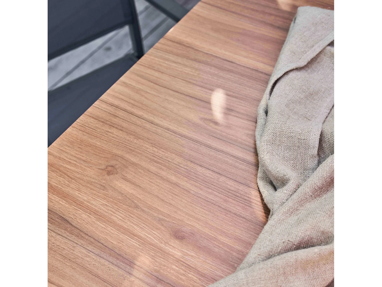 Table de jardin rectangulaire extensible bois