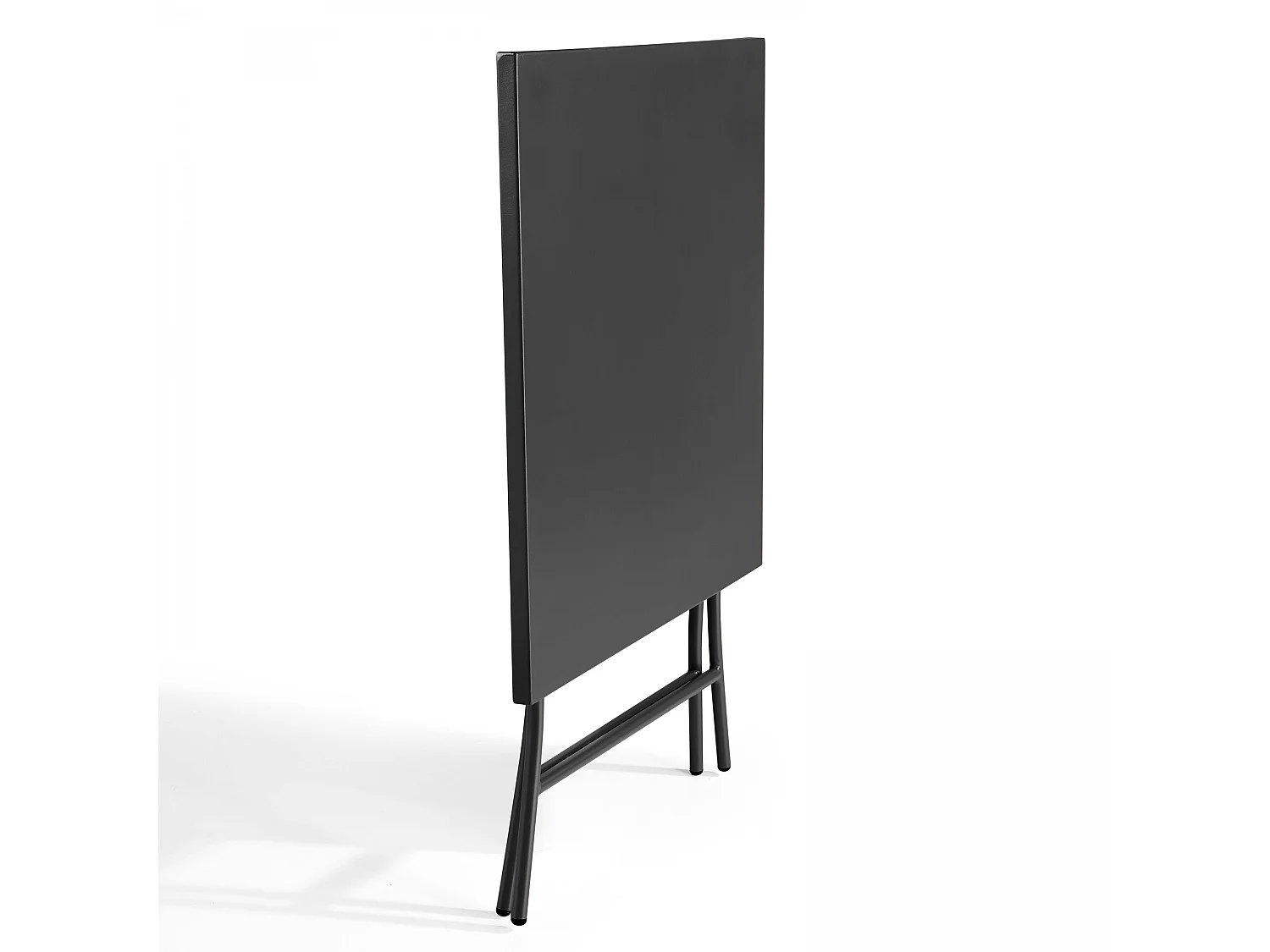 Table de jardin pliante carrée en acier gris - Palavas