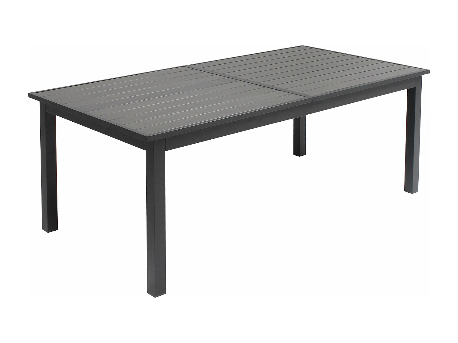 Table de jardin extensible en aluminium et bois composite