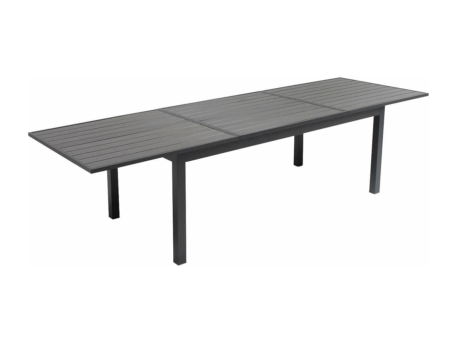 Table de jardin extensible en aluminium et bois composite