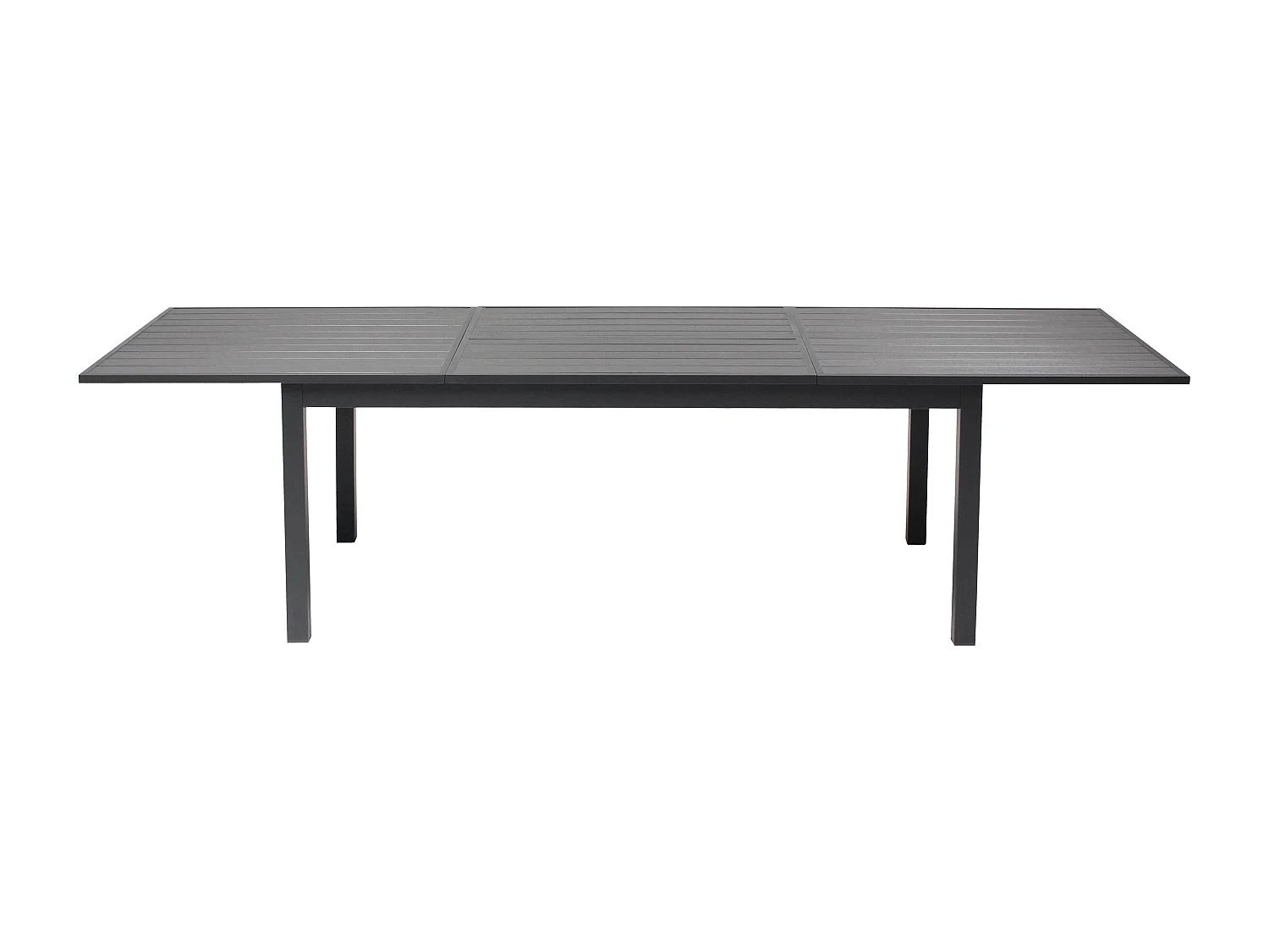 Table de jardin extensible en aluminium et bois composite