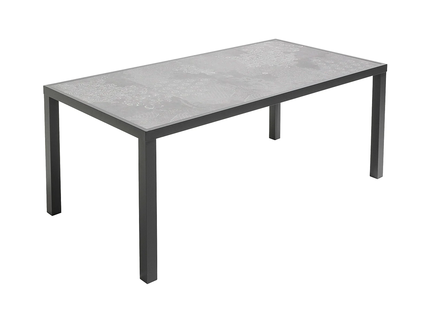Table de jardin en céramique effet stamp - Tivoli