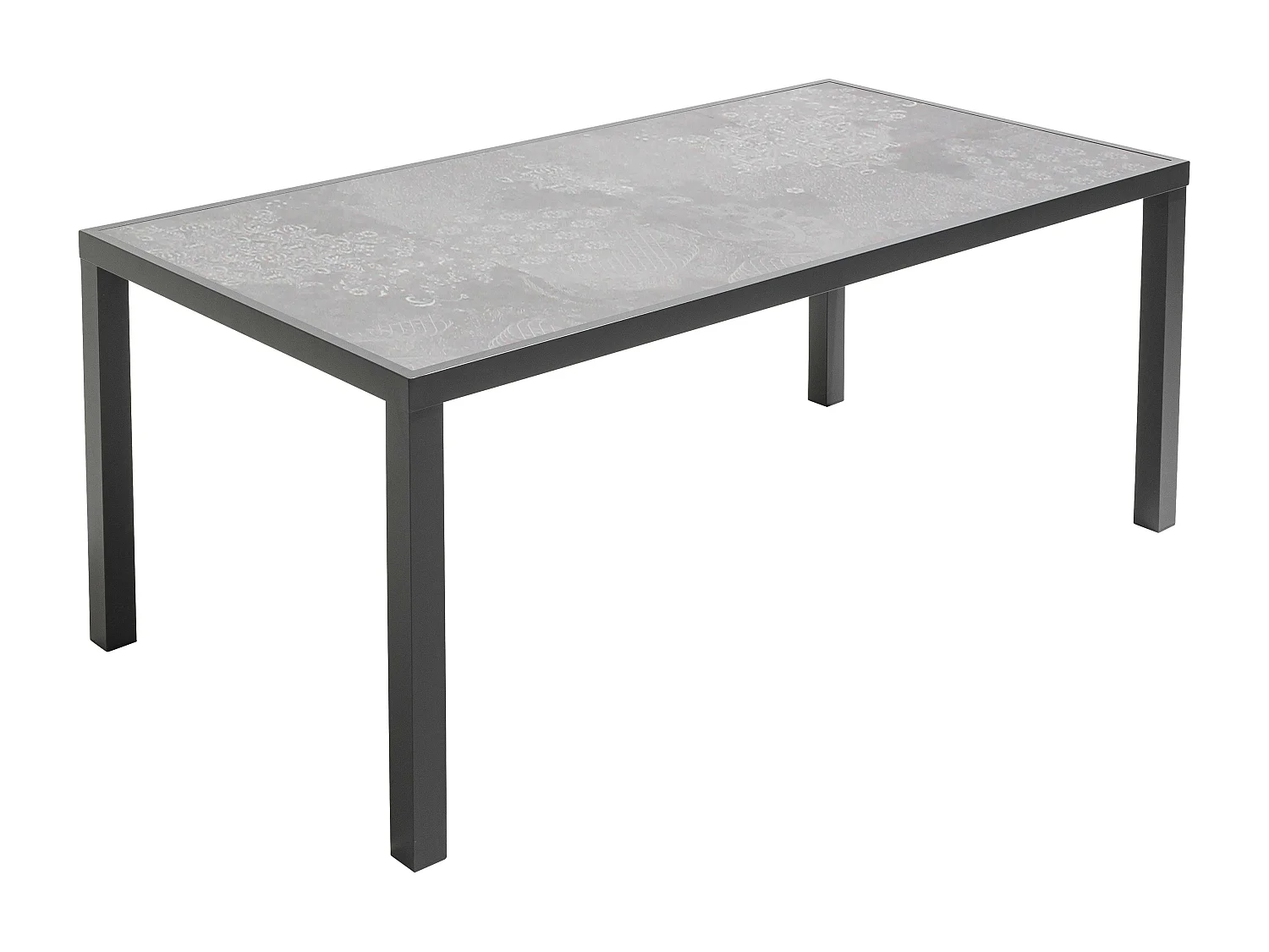 Table de jardin en céramique effet stamp - Tivoli