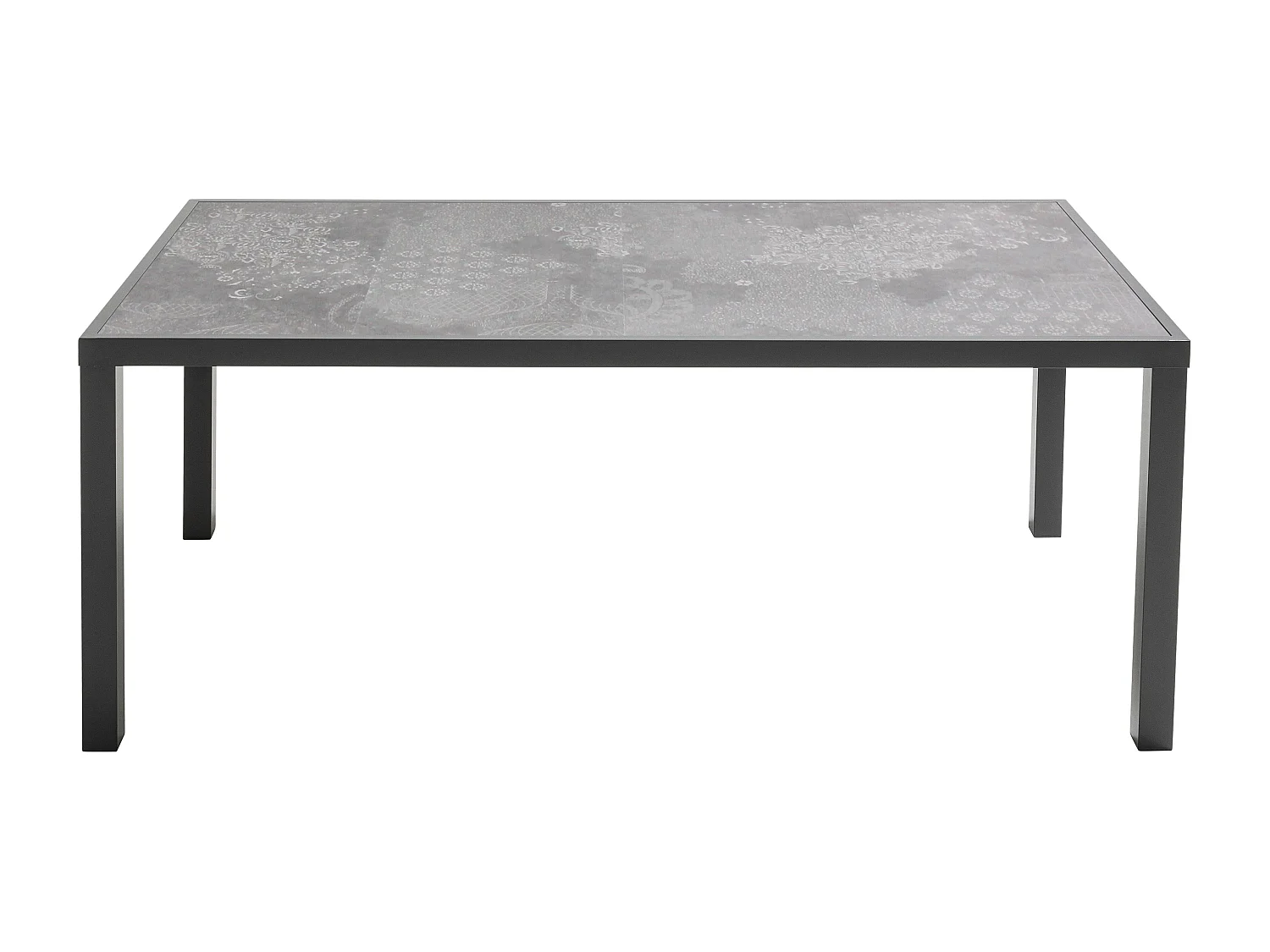 Table de jardin en céramique effet stamp - Tivoli