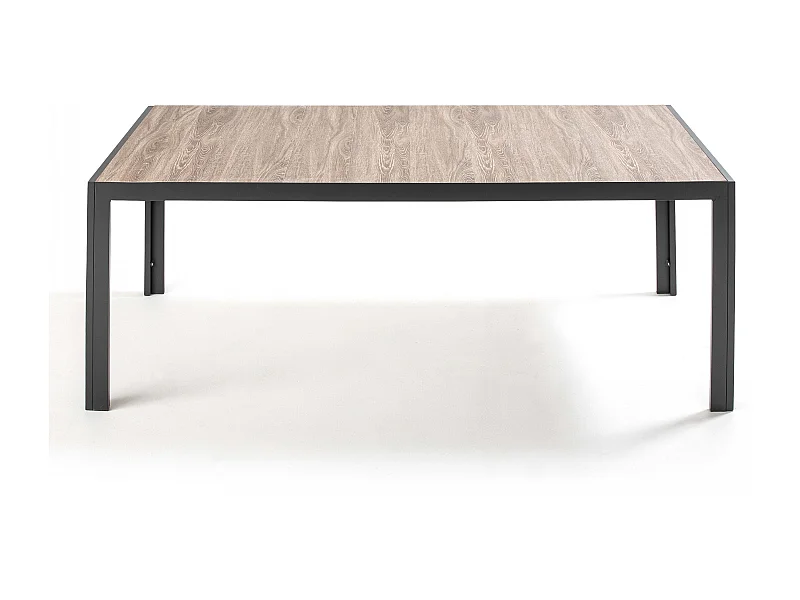 Tuintafel met frame en keramisch houtlook blad